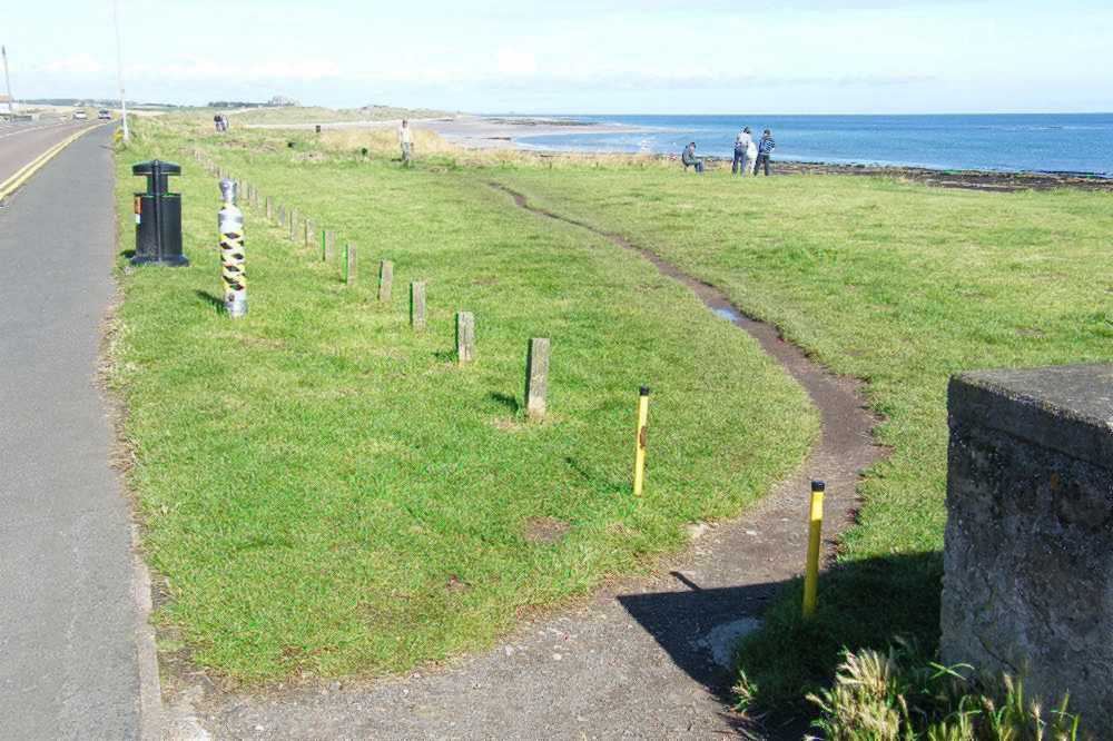 The start of the pedestrian route.