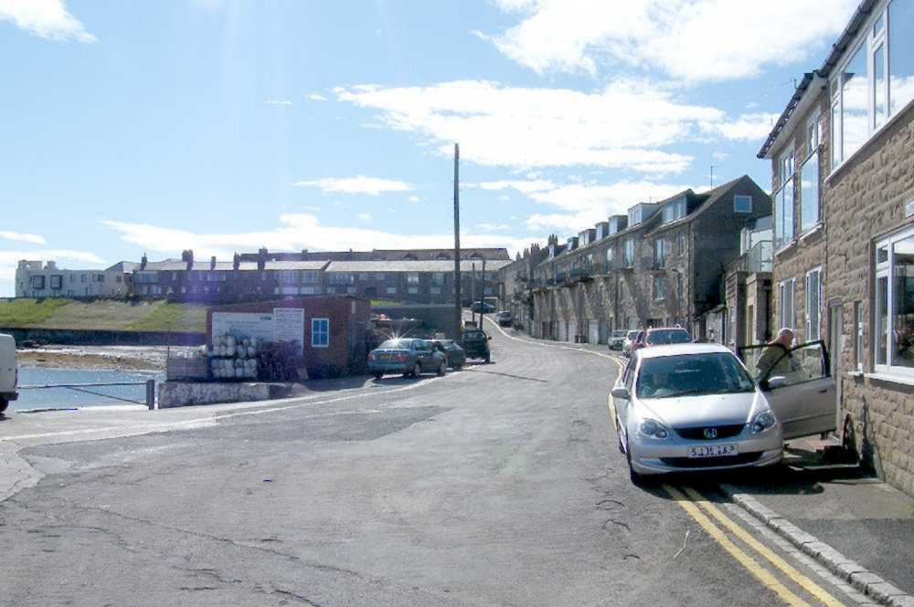 The edge of the harbour.