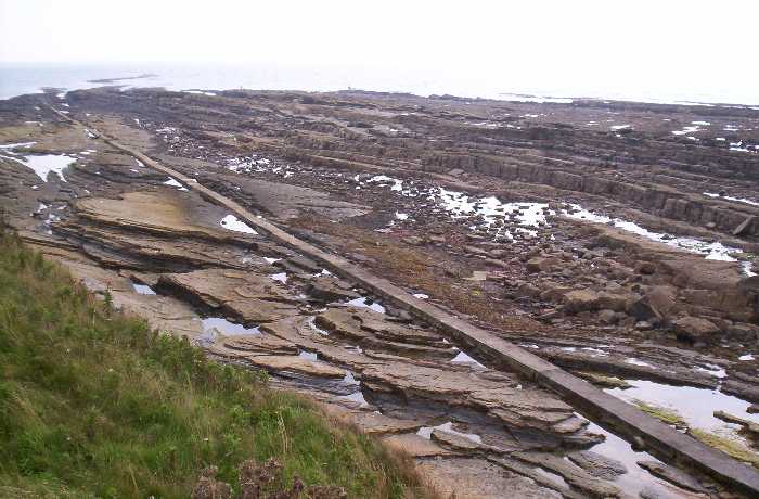 The safest footway over the rocks.